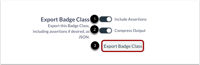 Export Badge Class