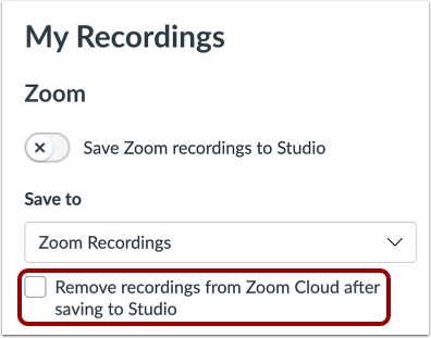 Manage Zoom Cloud Recordings