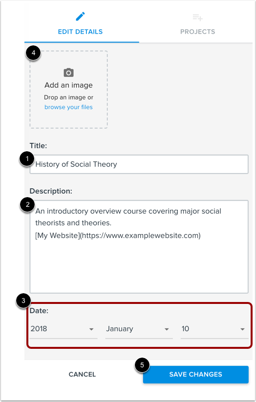 Add Course Information