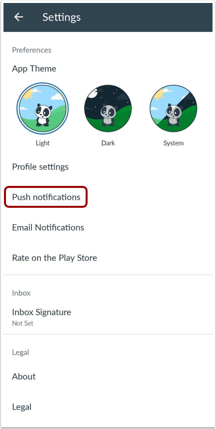 Open Push Notifications