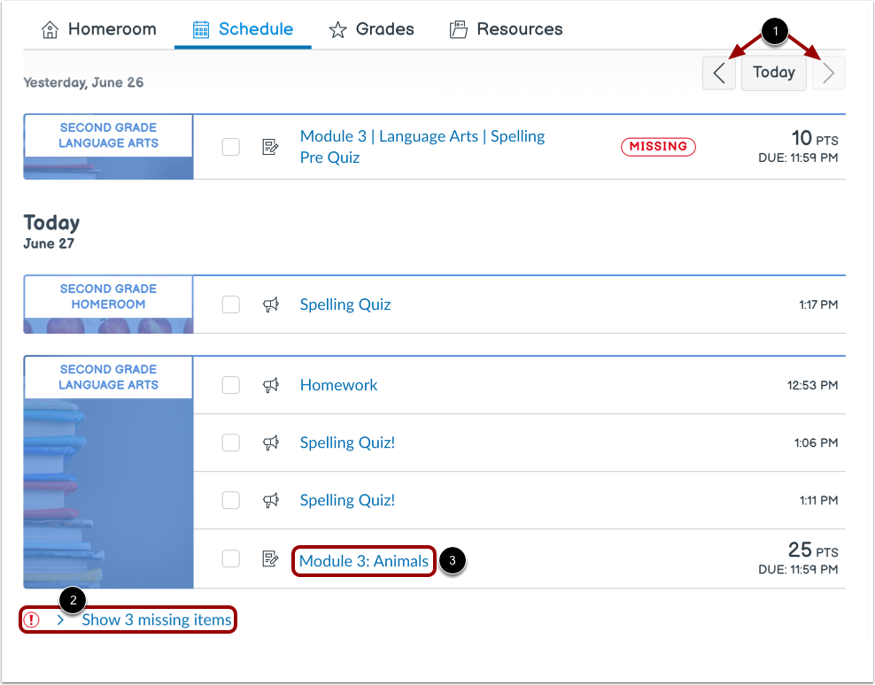 View Course Assignments