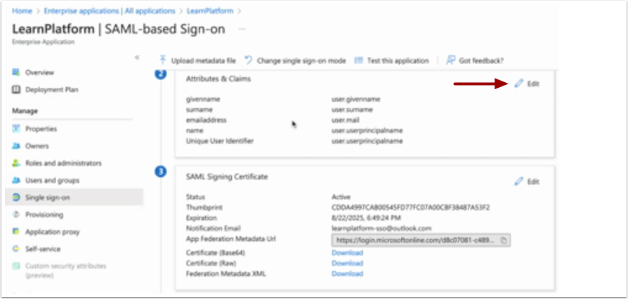 Finish Configuring LearnPlatform Account