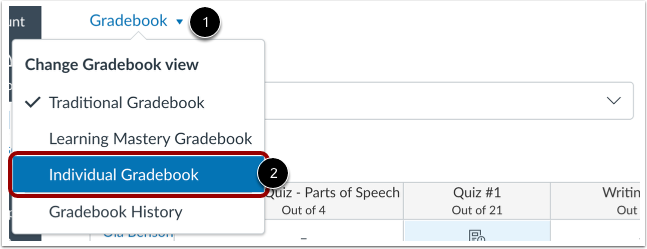 Apply Submission Stickers in Individual Gradebook
