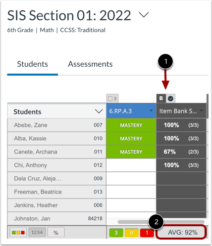 View Benchmark Percentage