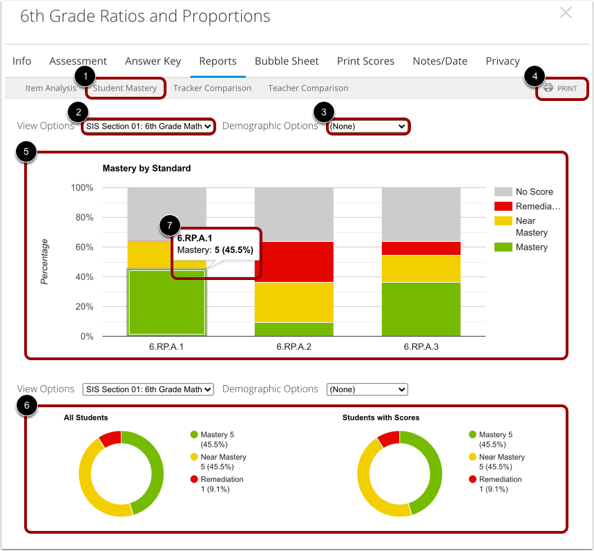 View Student Mastery
