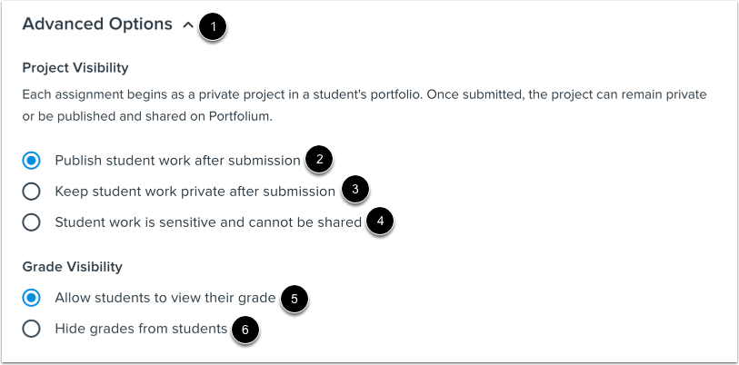 View Advanced Options
