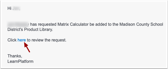 View Custom Product Request Email