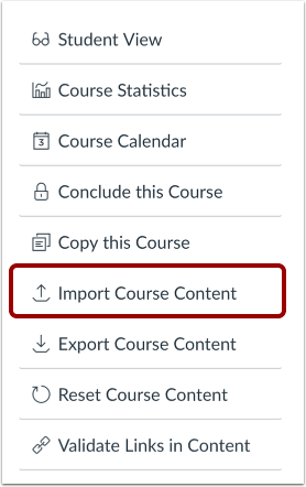 Import Content into this Course