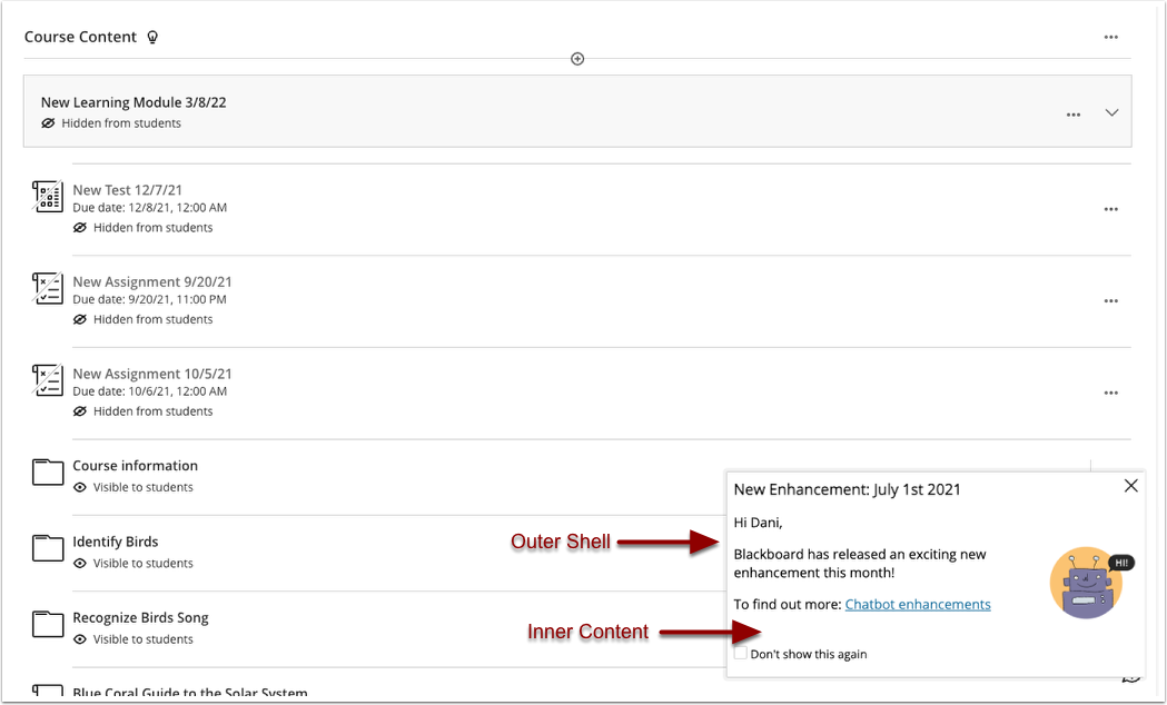 Inner vs. Outer Content of a Message