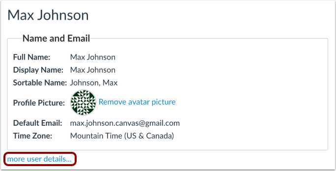View More User Details