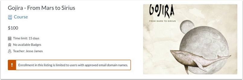 View Approved Domain Message