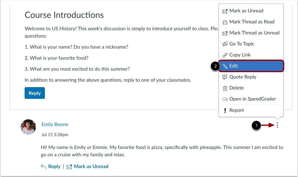 Edit Discussion Reply