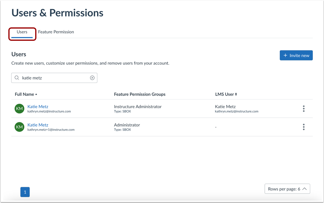 View Users and Permissions