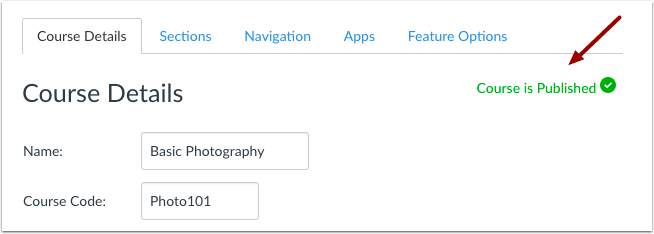 View Published Course