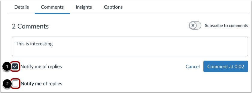 Subscribe to Individual Comment Replies