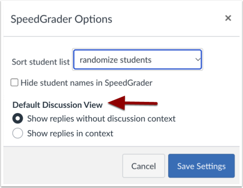 Default Discussion View