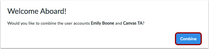 Confirm Account Merger