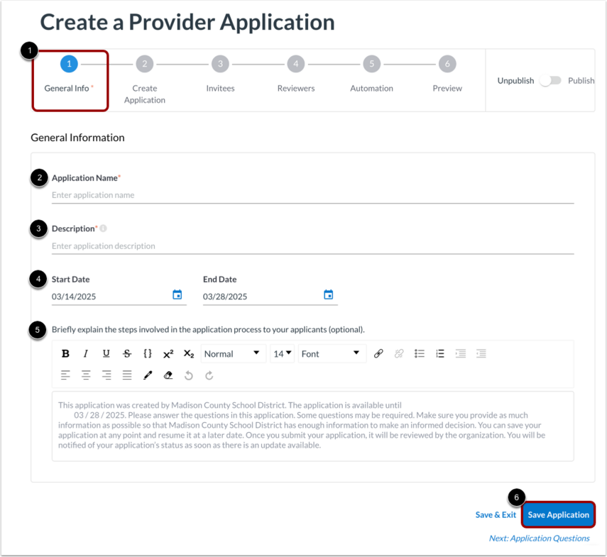How do I add content for a Provider Application? - Instructure Community