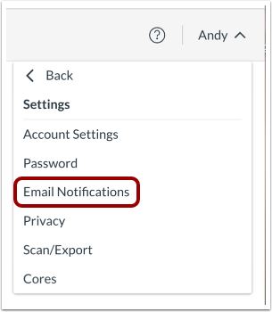Open Email Notifications