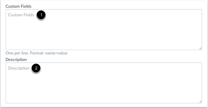 Add Custom Fields and Descriptions