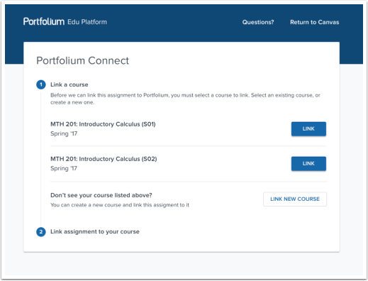 Linking from Blackboard to a pre-established assignment | Portfolium Help Center