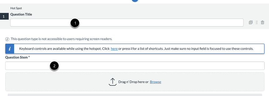 Add Question Title and Stem