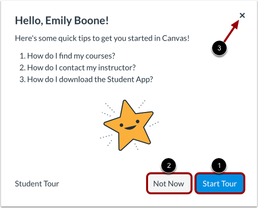 Start Canvas Welcome Tour
