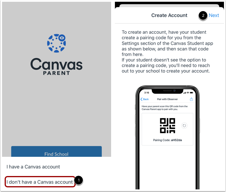Create Account Using QR Code