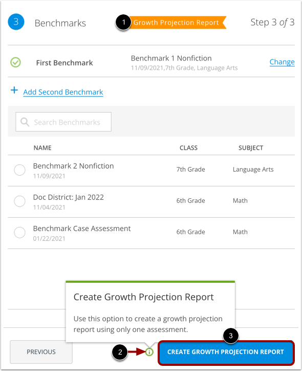 Create Growth Projection Report