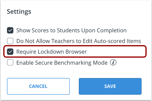 Activate LockDown Browser for Assessments