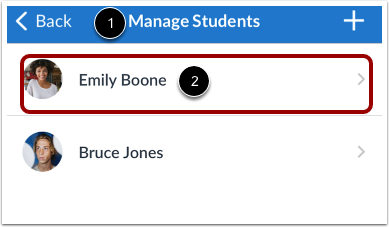 View Managed Students