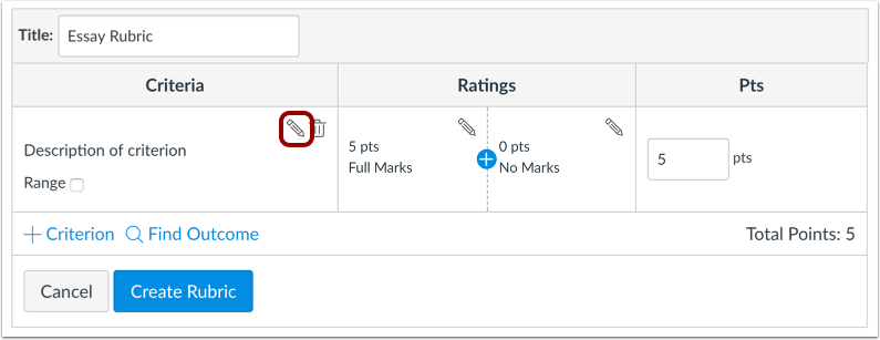 Edit Criterion Description
