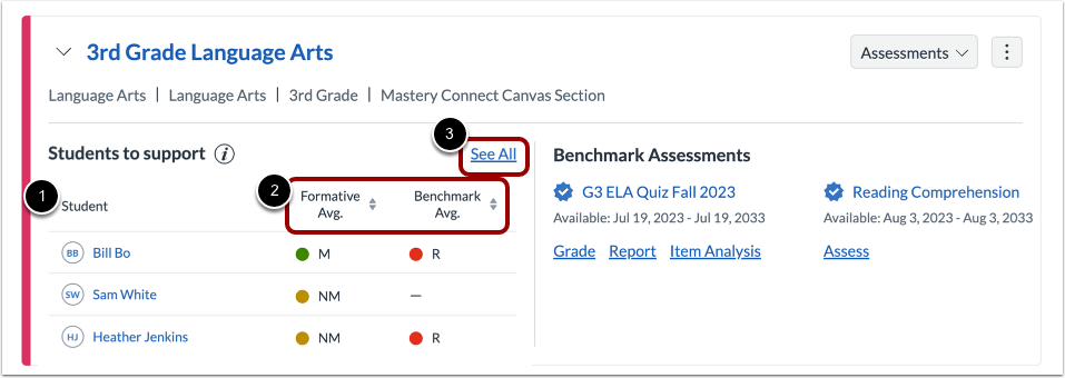 View Students to Support