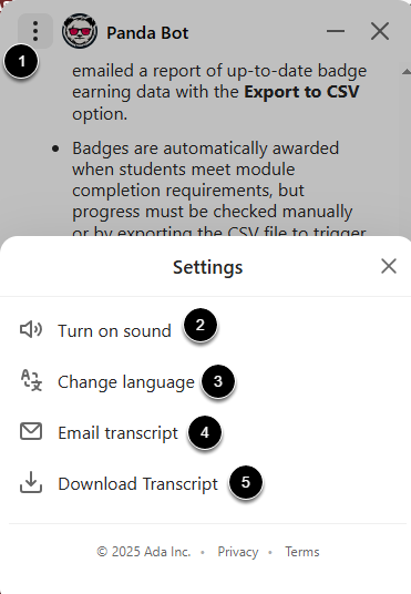 Manage Chat Settings