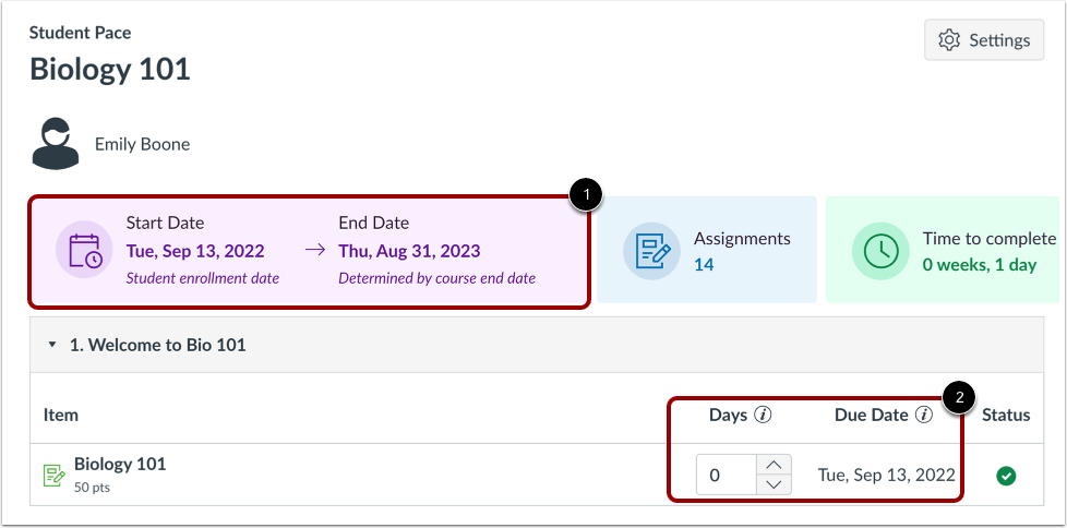 Manage Student Pacing