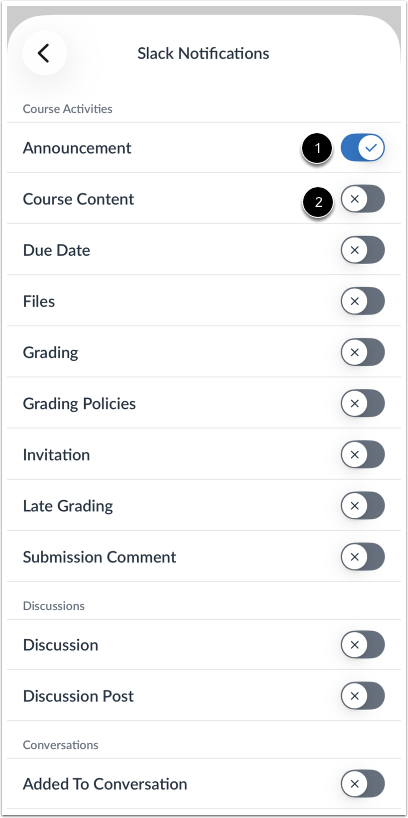 How do I set Notification Preferences in the Canvas app on my iOS ...
