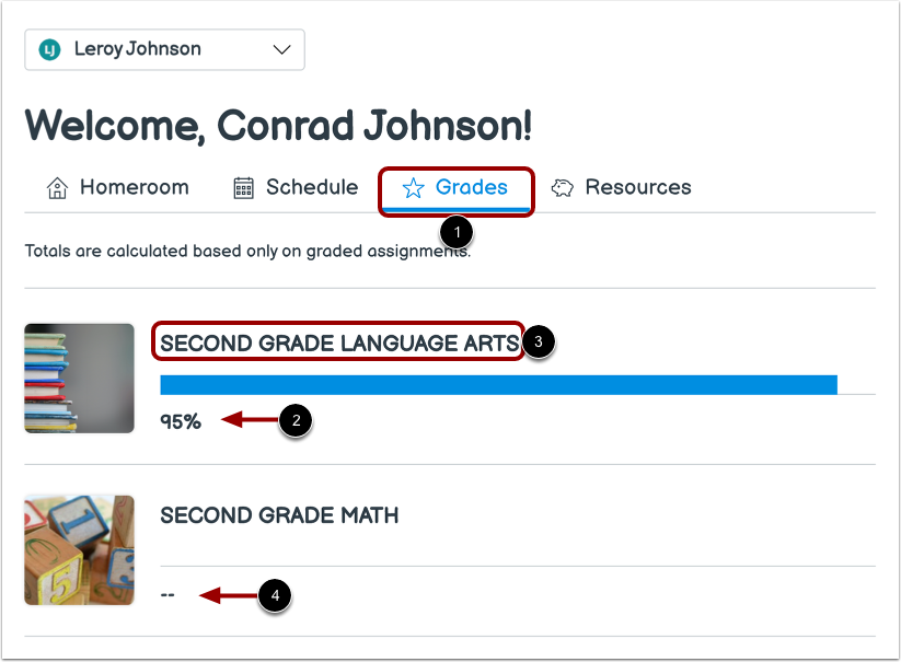 View Homeroom Grades