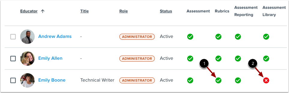 View Permission Settings