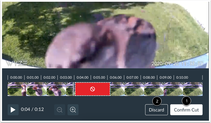 Confirm or Discard Trim