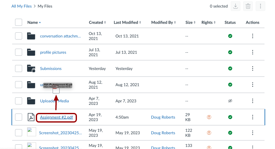 Move File via Drag and Drop