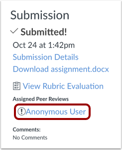 View Anonymous Peer Reviews