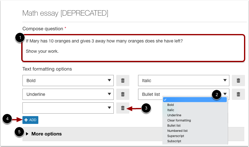 Enter Question or Instructions