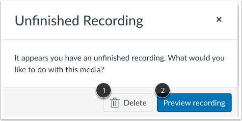 Manage Recording