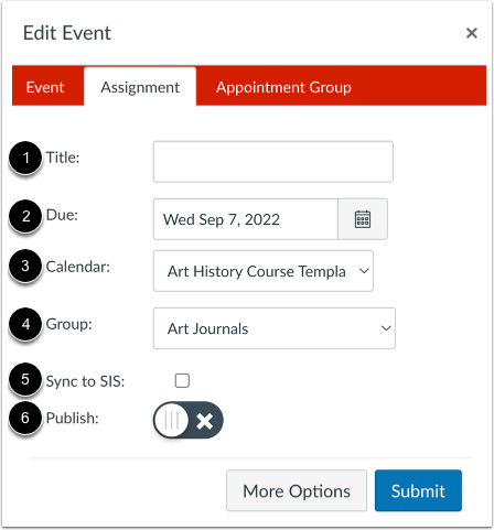 Enter Assignment Details