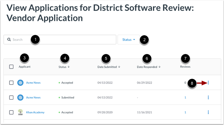 View Responses Table