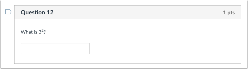 Student View for Numerical Answer Question