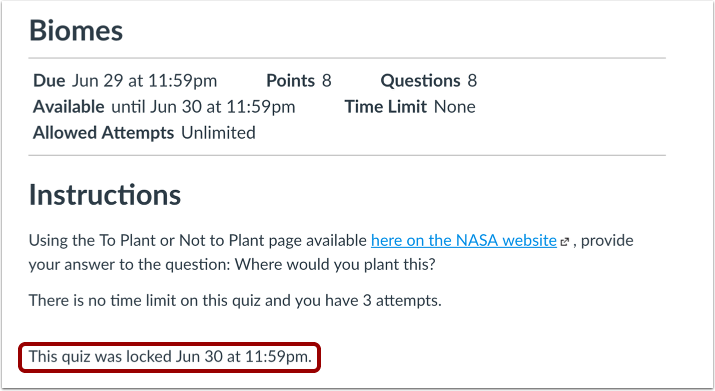 View Closed Assignment