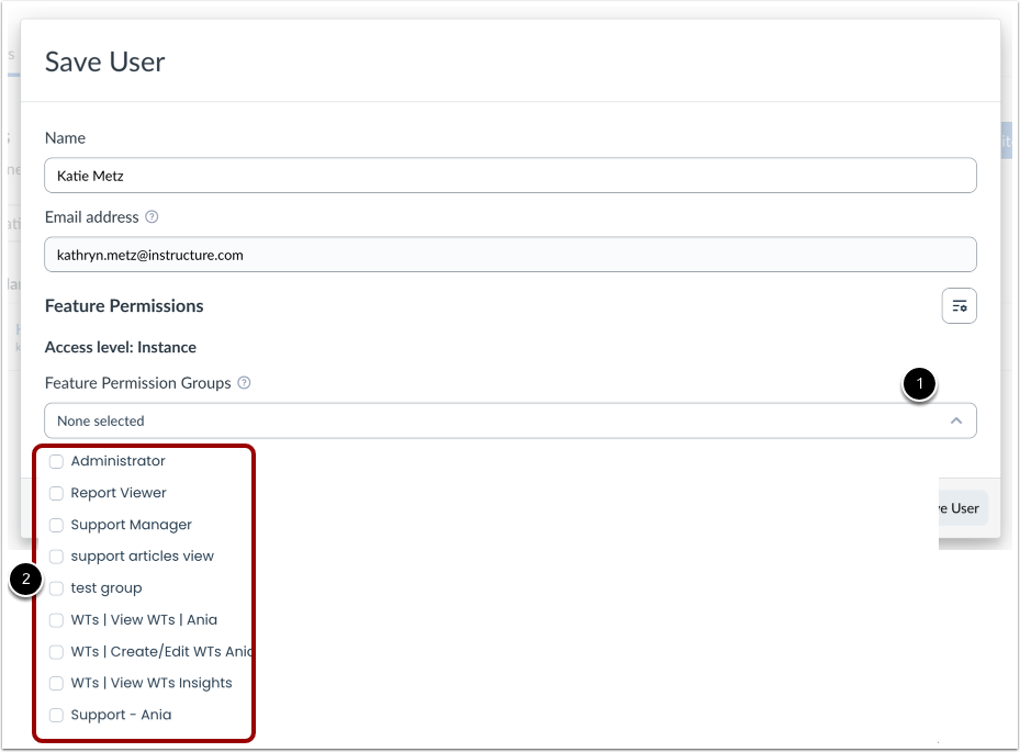 Access Level: Instance