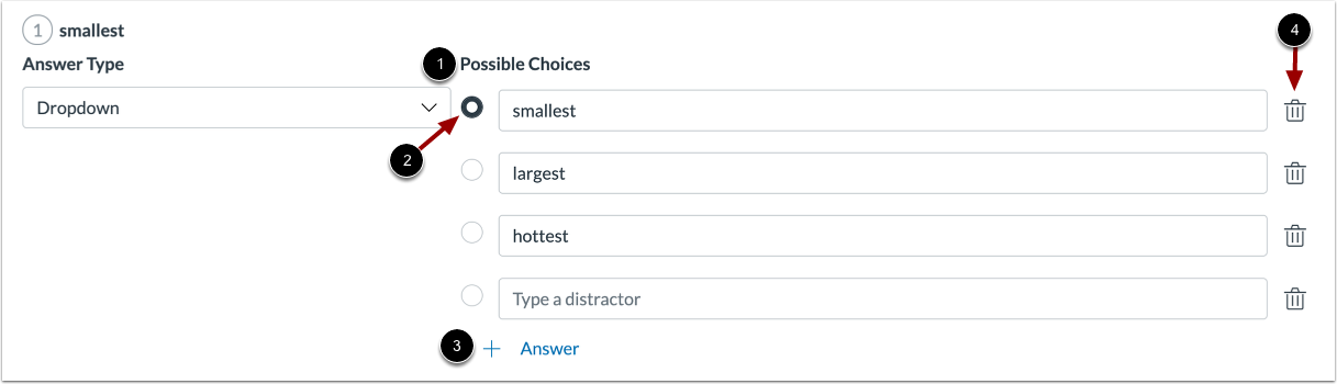 Select Possible Choices