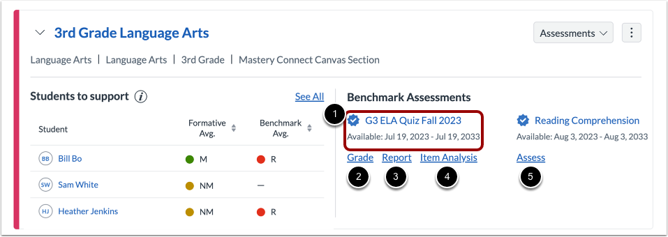 View Benchmark Assessments